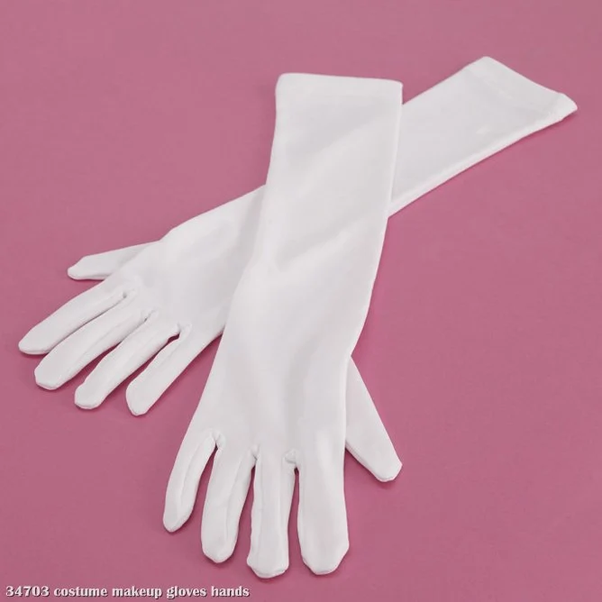 Long White Gloves - Child 1 Long White Gloves - Child