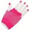 80's Neon Pink Short Fishnet Adult Gloves