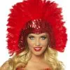Red Vegas Showgirl Headpiece Adult