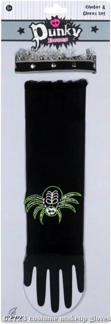 Punky Bones Spider Choker And Glovelet 1 Punky Bones Spider Choker And Glovelet