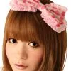 Cream Doll Heart Taffy Hair Bow Headpiece